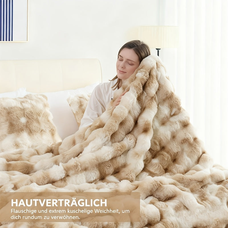 Übergroße Decke, Batikblau für Wohnzimmer und Zuhause – Detailansicht 19