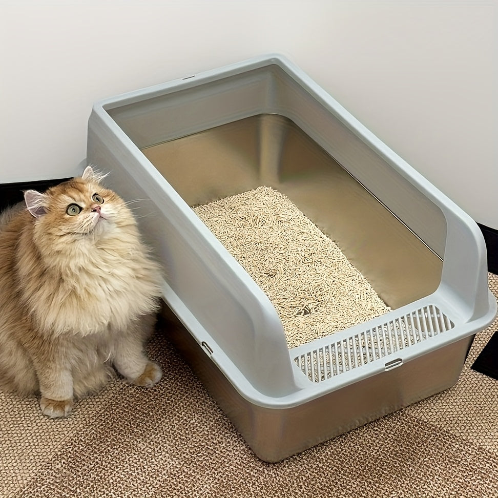 Übergroße Edelstahl-Katzenbox für Haustiere und Zuhause – Detailansicht 8