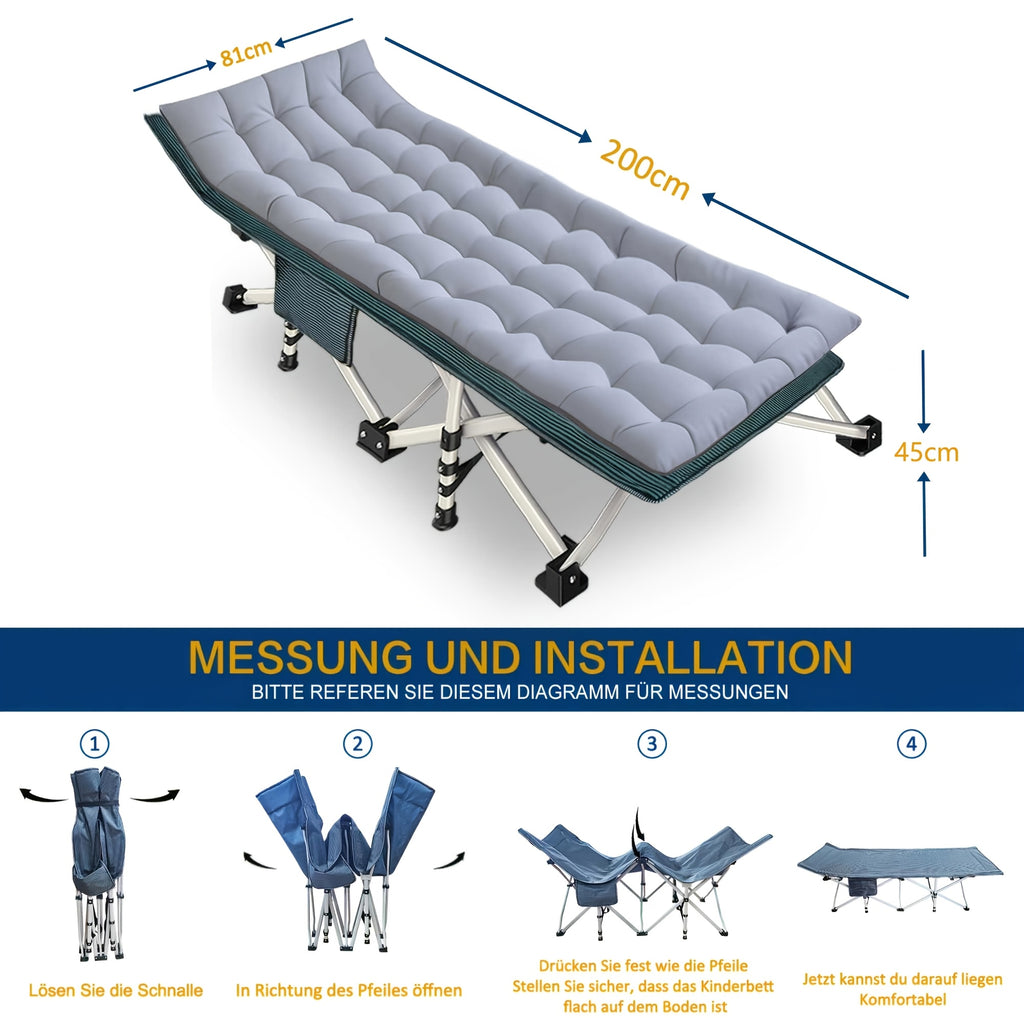 Übergroßes klappbares Campingbett, 400 kg für Schlafzimmer und Bett – Detailansicht 3