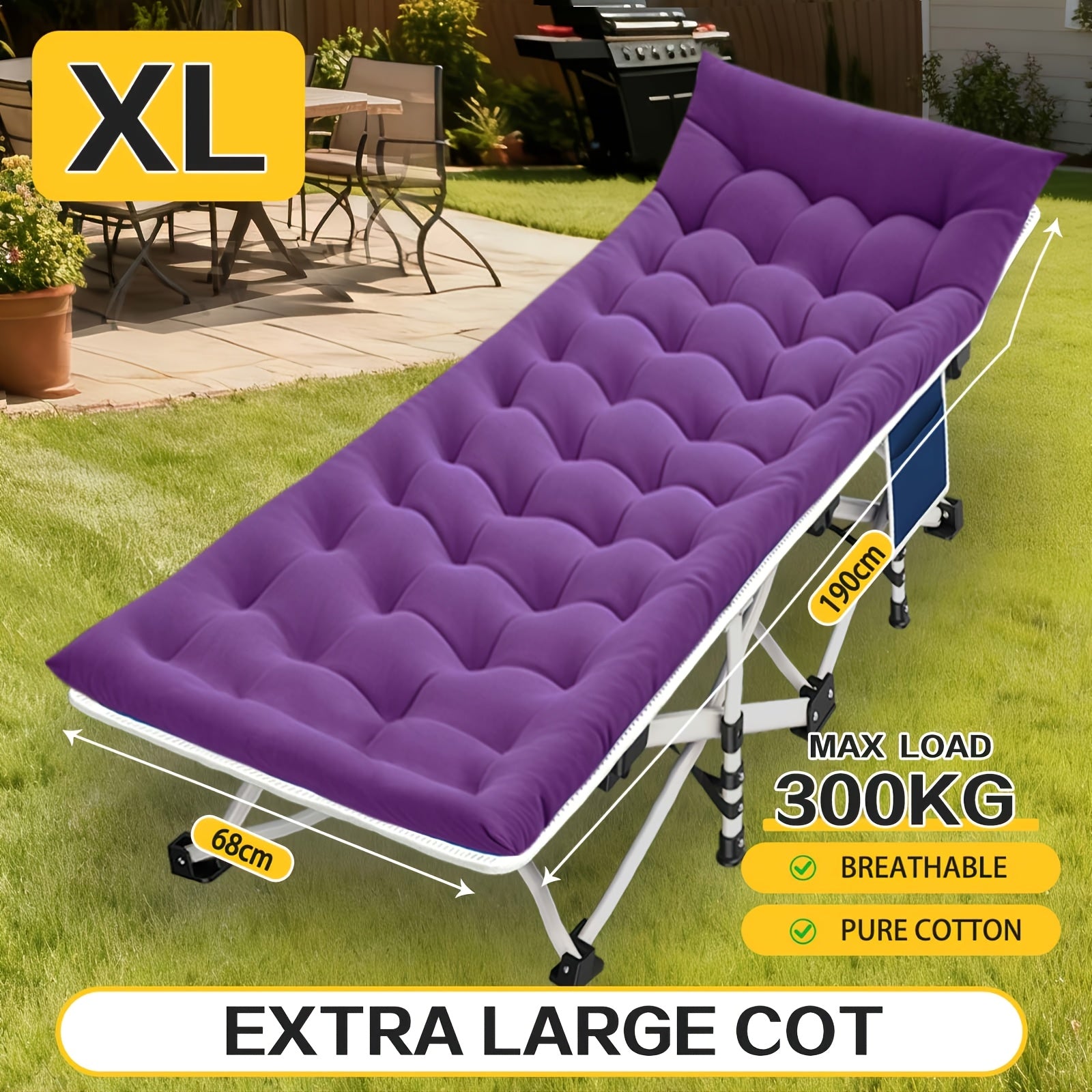 Übergroßes klappbares Campingbett, 400 kg für Schlafzimmer und Bett – Detailansicht 7