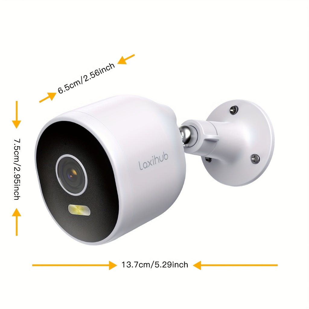 Überwachungskamera, 1/2/4 Stück Laxihub 3MP 1296P WLAN Outdoor für unterwegs und Haussicherheit – Detailansicht 6