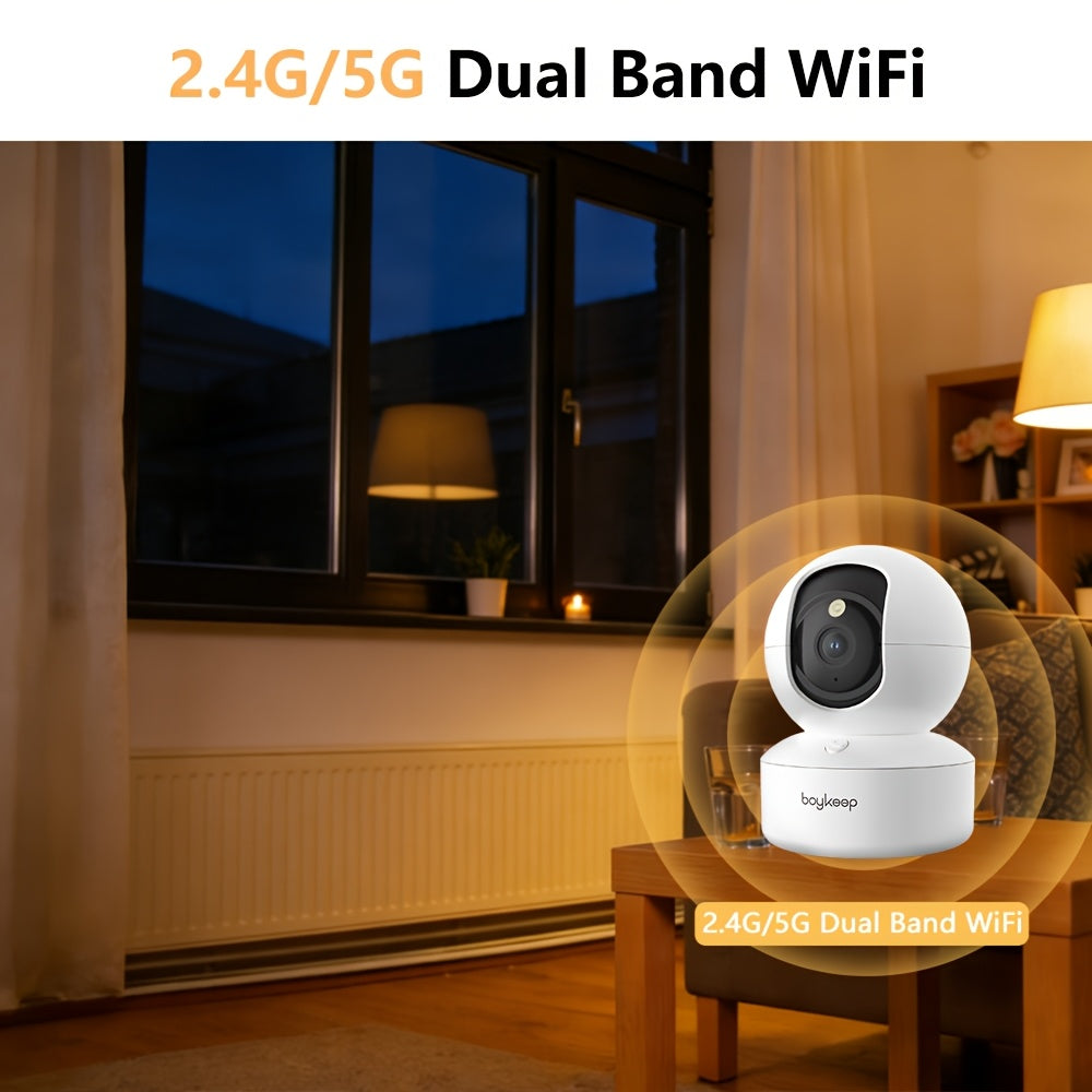 Überwachungskamera, 1 Stk. Boykeep 5G/2.4Ghz WLAN Smart Kamera für unterwegs und Haustiere – Detailansicht 5