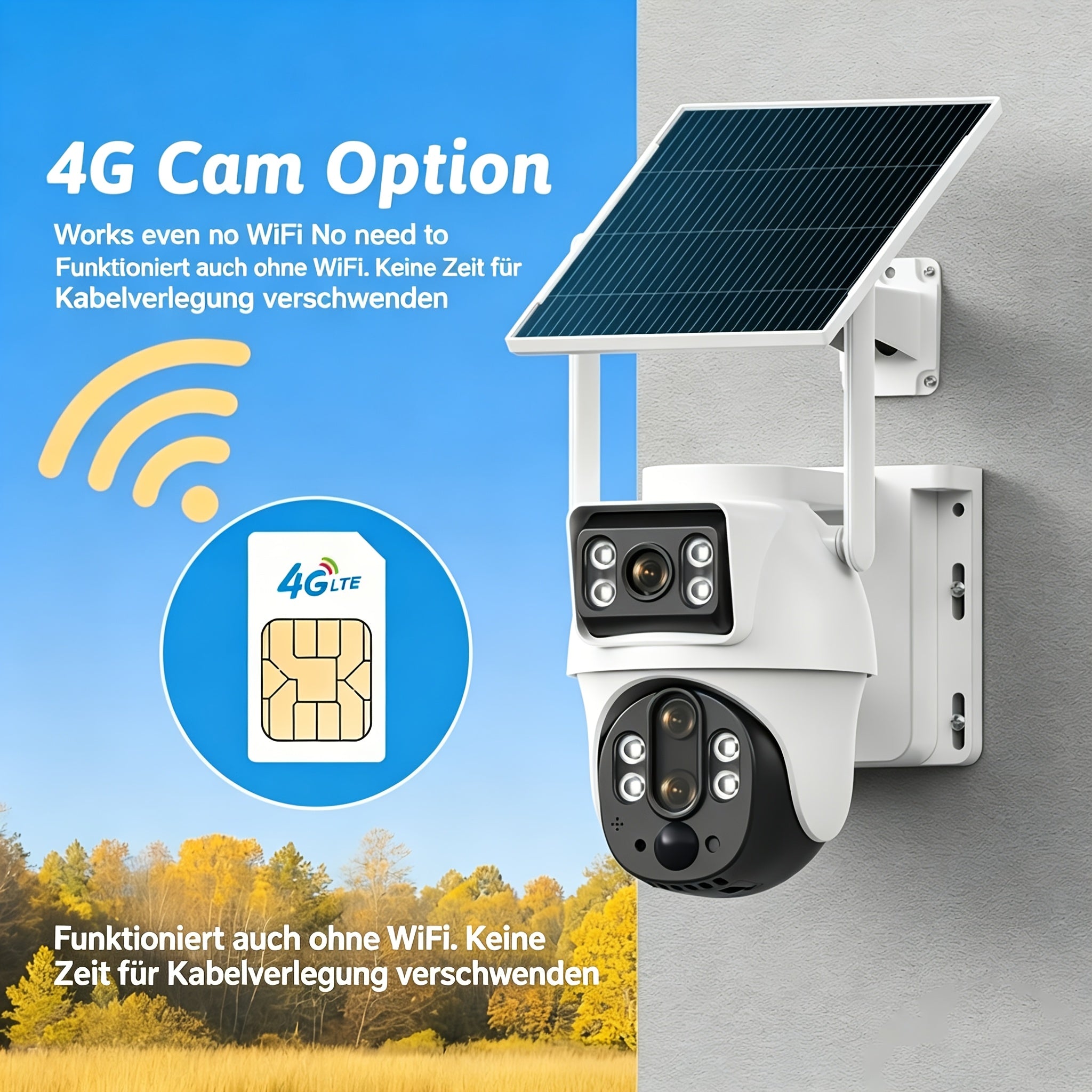 Überwachungskamera, 2.4G für Zuhause und unterwegs – Detailansicht 2