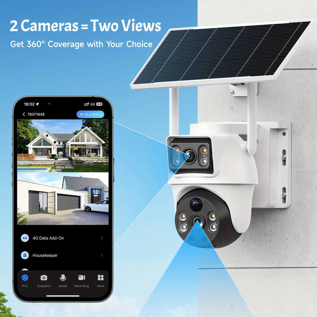 Überwachungskamera, 360° drehbar für Zuhause – Detailansicht 8