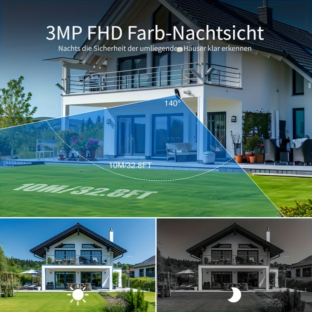 Überwachungskamera, 3MP Videoauflösung für unterwegs und Zuhause – Detailansicht 5