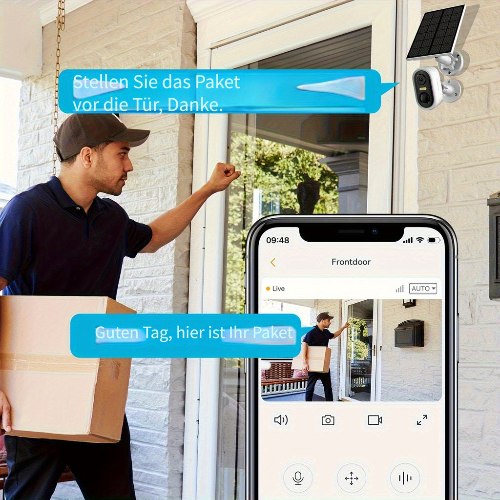 Überwachungskamera, 4 Stück LaxiHub FHD Drahtlose Sicherheitskamera für Zuhause und Haustiere – Detailansicht 4