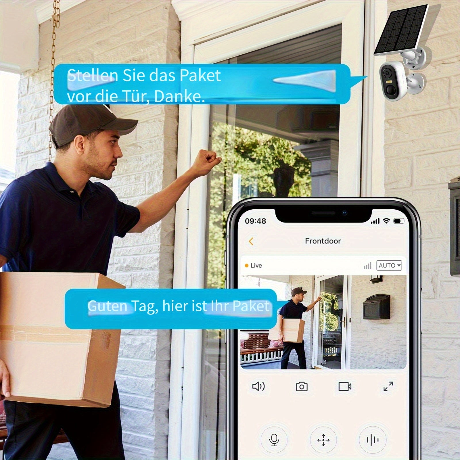 Überwachungskamera, 4 Stück LaxiHub FHD Drahtlose Sicherheitskamera für Zuhause und Haustiere – Detailansicht 4