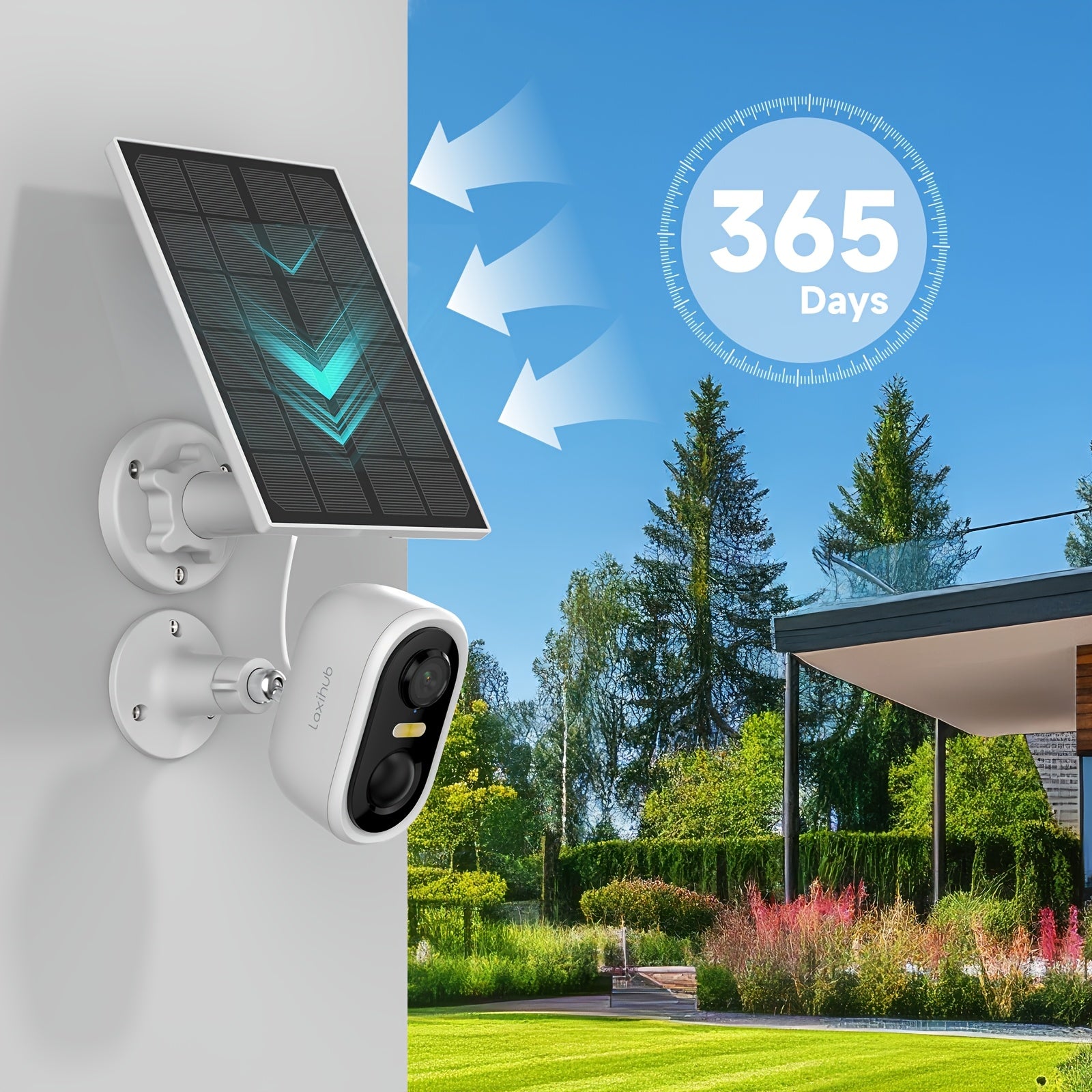 Überwachungskamera, 4 Stück LaxiHub FHD Drahtlose Sicherheitskamera für Zuhause und Haustiere – Detailansicht 8