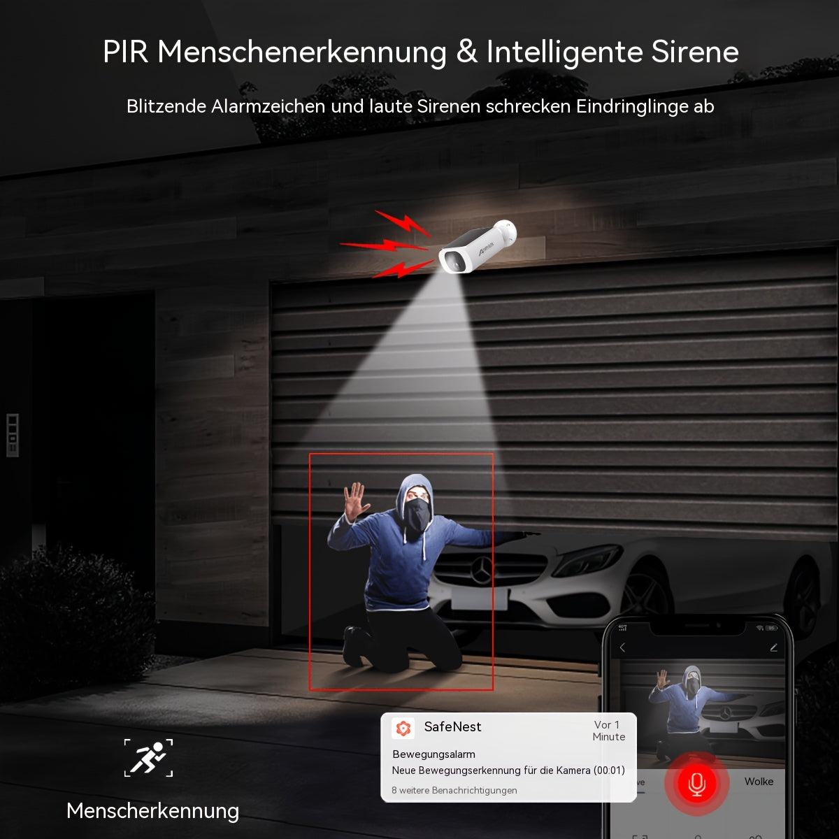 Überwachungskamera, C3 Upgrade-Version für unterwegs – Detailansicht 5