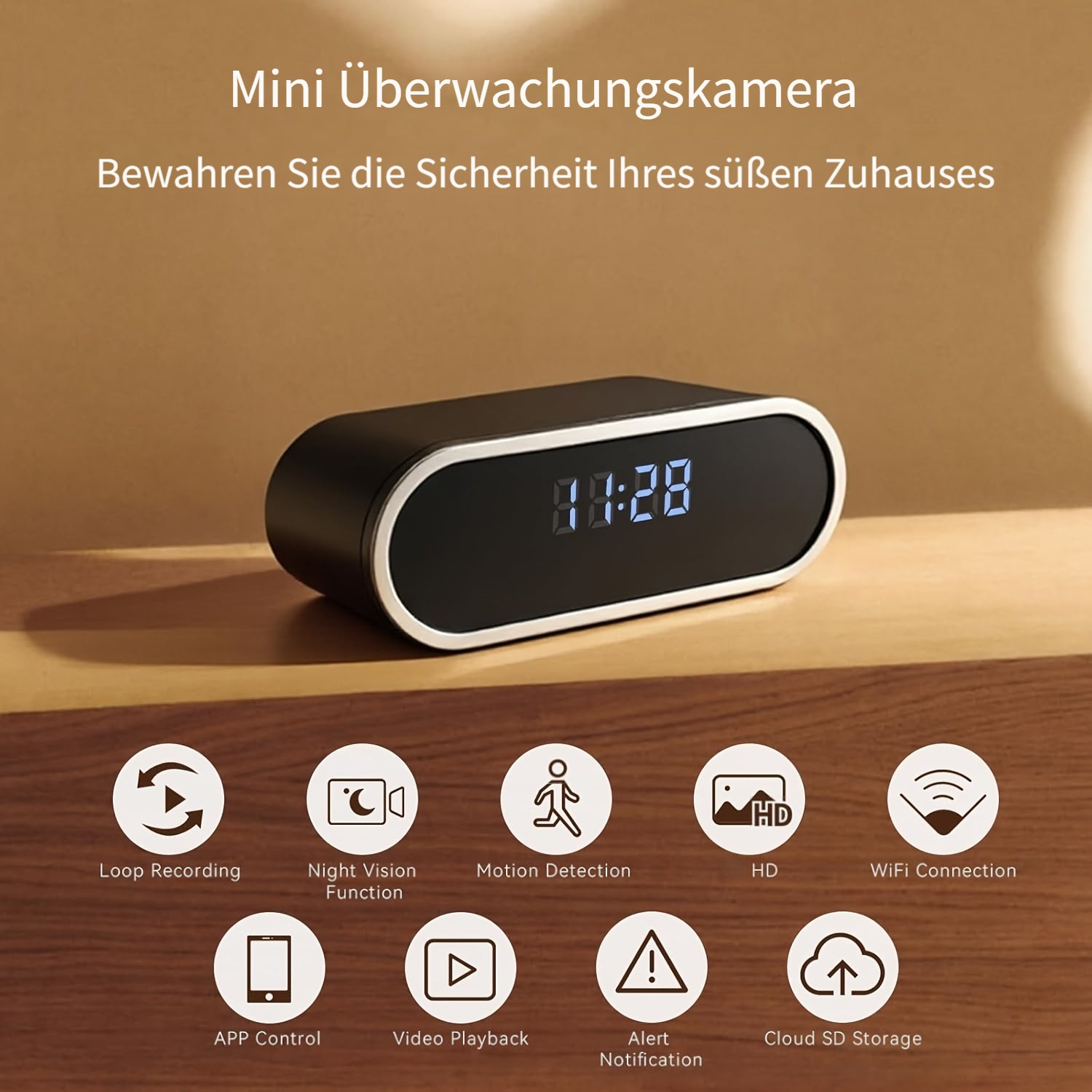 Überwachungskamera, Eingebauter 2600mAh Akku für Zuhause – Detailansicht 5