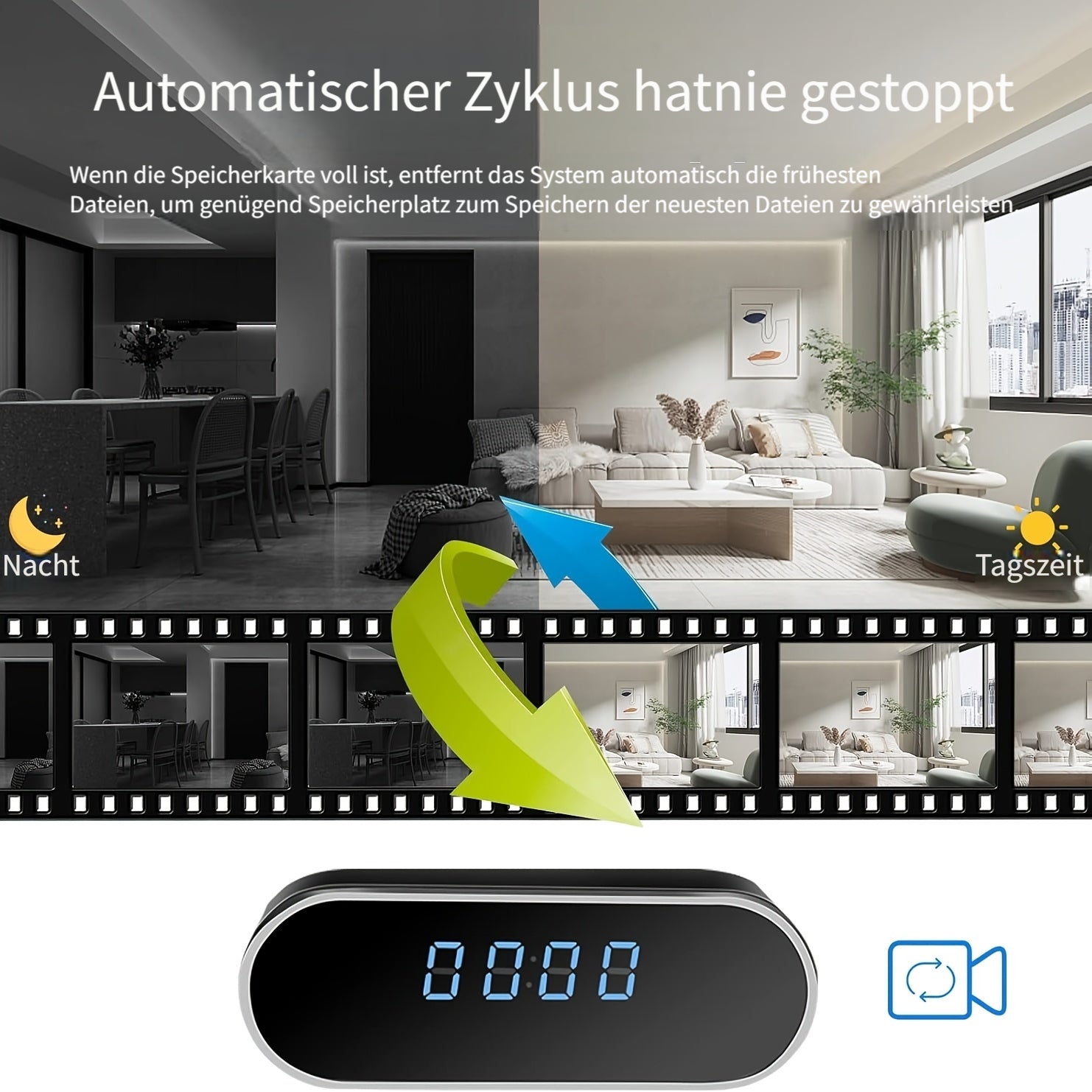 Überwachungskamera, Eingebauter 2600mAh Akku für Zuhause – Detailansicht 11