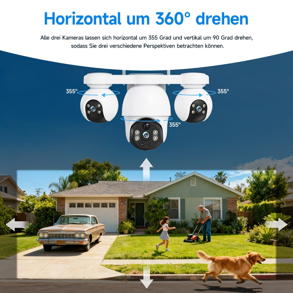 Überwachungskamera, PTZ 360° Pan/Tilt-Rotation für unterwegs und Zuhause – Detailansicht 4