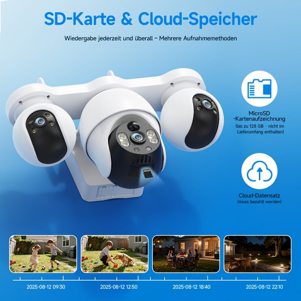 Überwachungskamera, PTZ 360° Pan/Tilt-Rotation für unterwegs und Zuhause – Detailansicht 7