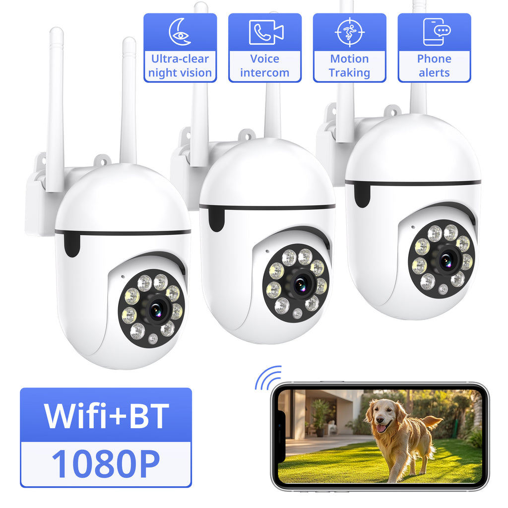 Überwachungskamera, Schwarz Friday 3er-Set 1080P FHD Outdoor-Überwachungska für Zuhause und unterwegs – Detailansicht 13