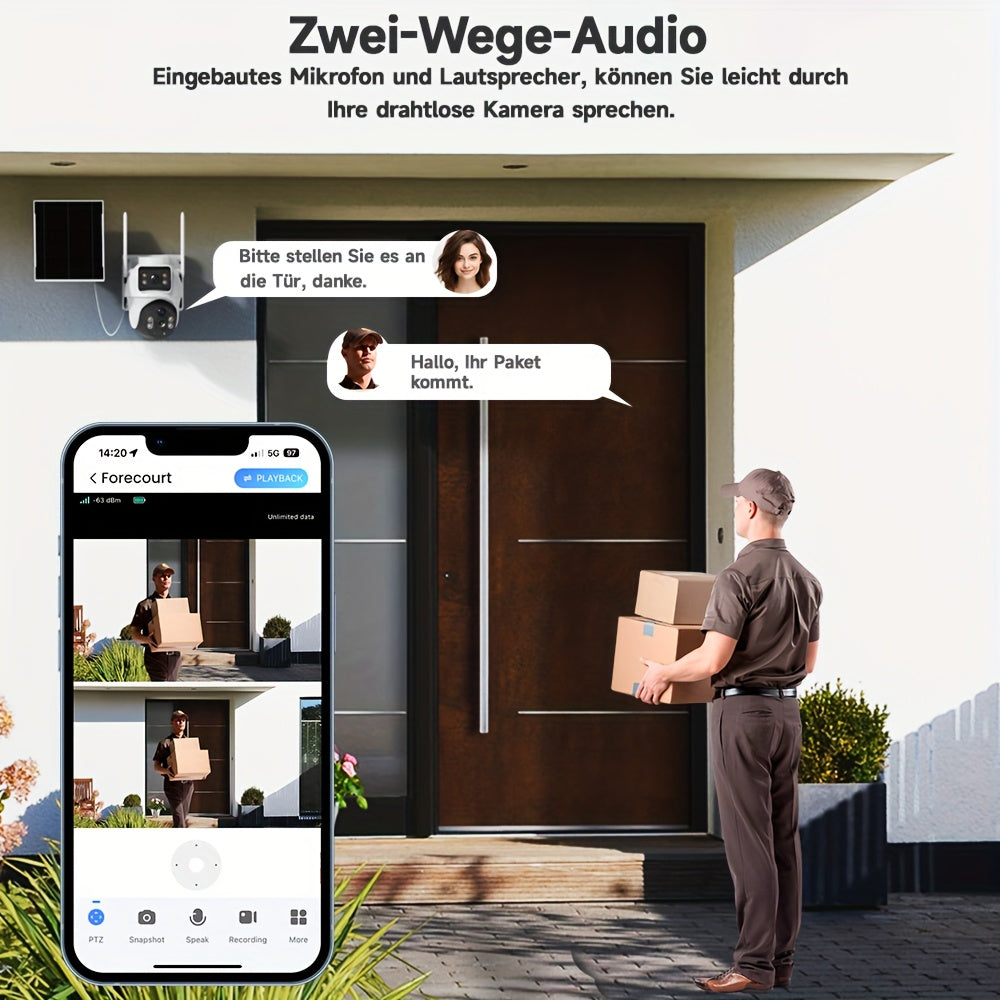 Überwachungskamera, WiFi-Solarkamera für Zuhause – Detailansicht 7