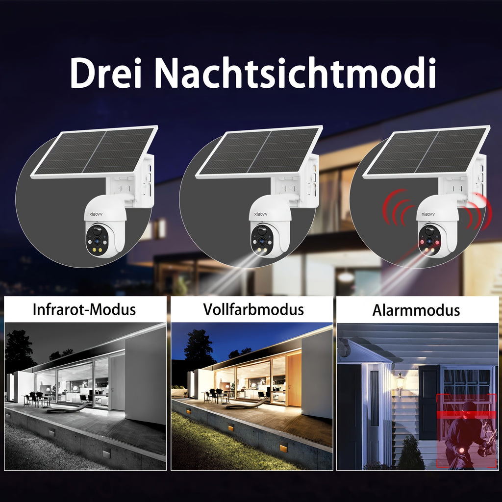 Überwachungskamera, XIAOVV P6 Outdoor-Sicherheitskamera mit 1080P HD für unterwegs und Zuhause – Detailansicht 6