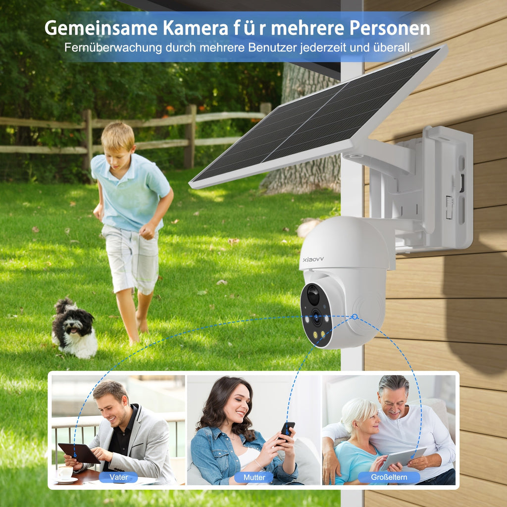 Überwachungskamera, XIAOVV P6 Outdoor-Sicherheitskamera mit 1080P HD für unterwegs und Zuhause – Detailansicht 10