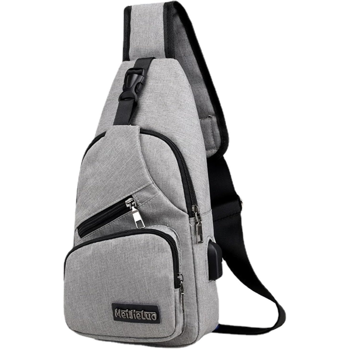 Umhängetasche Crossbody Brusttasche Schultertasche, Schwarz für Alltag und Zuhause – Detailansicht 10