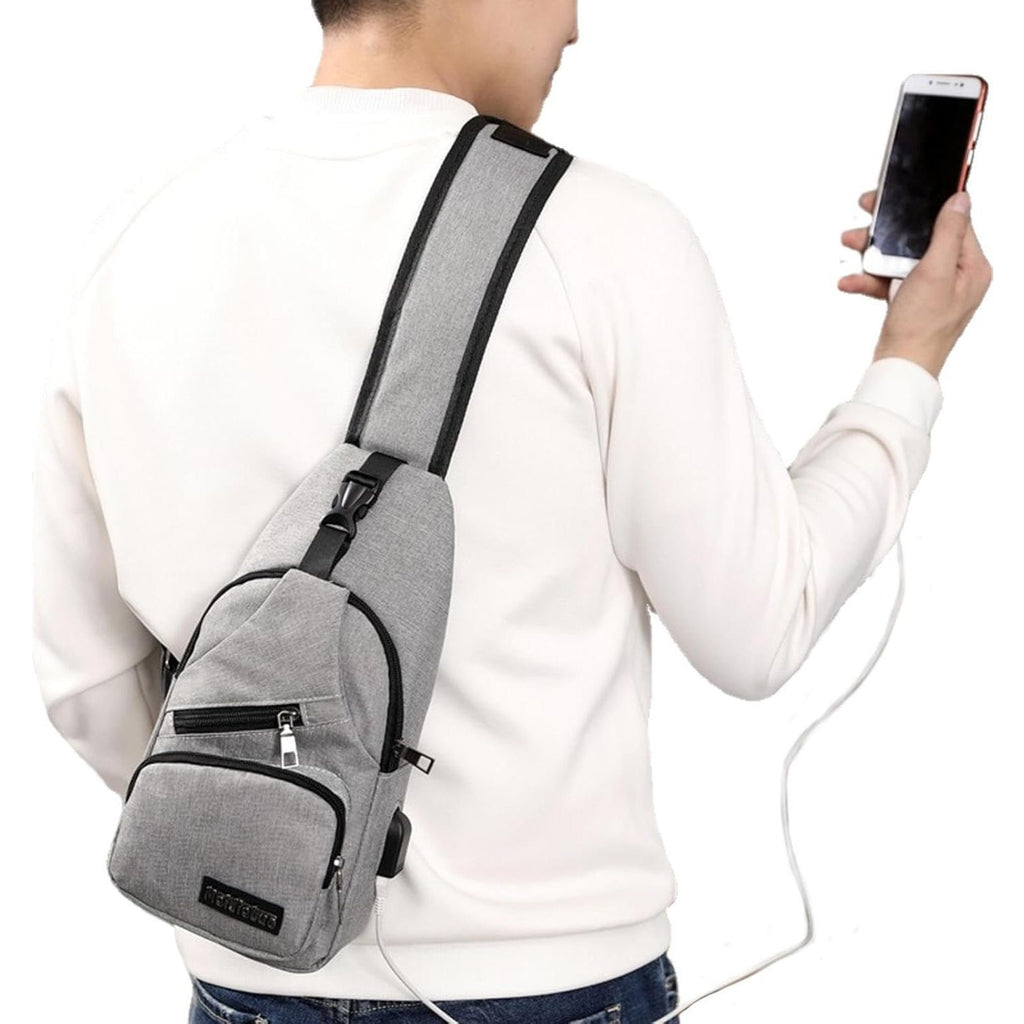 Umhängetasche Crossbody Brusttasche Schultertasche, Schwarz für Alltag und Zuhause – Detailansicht 12