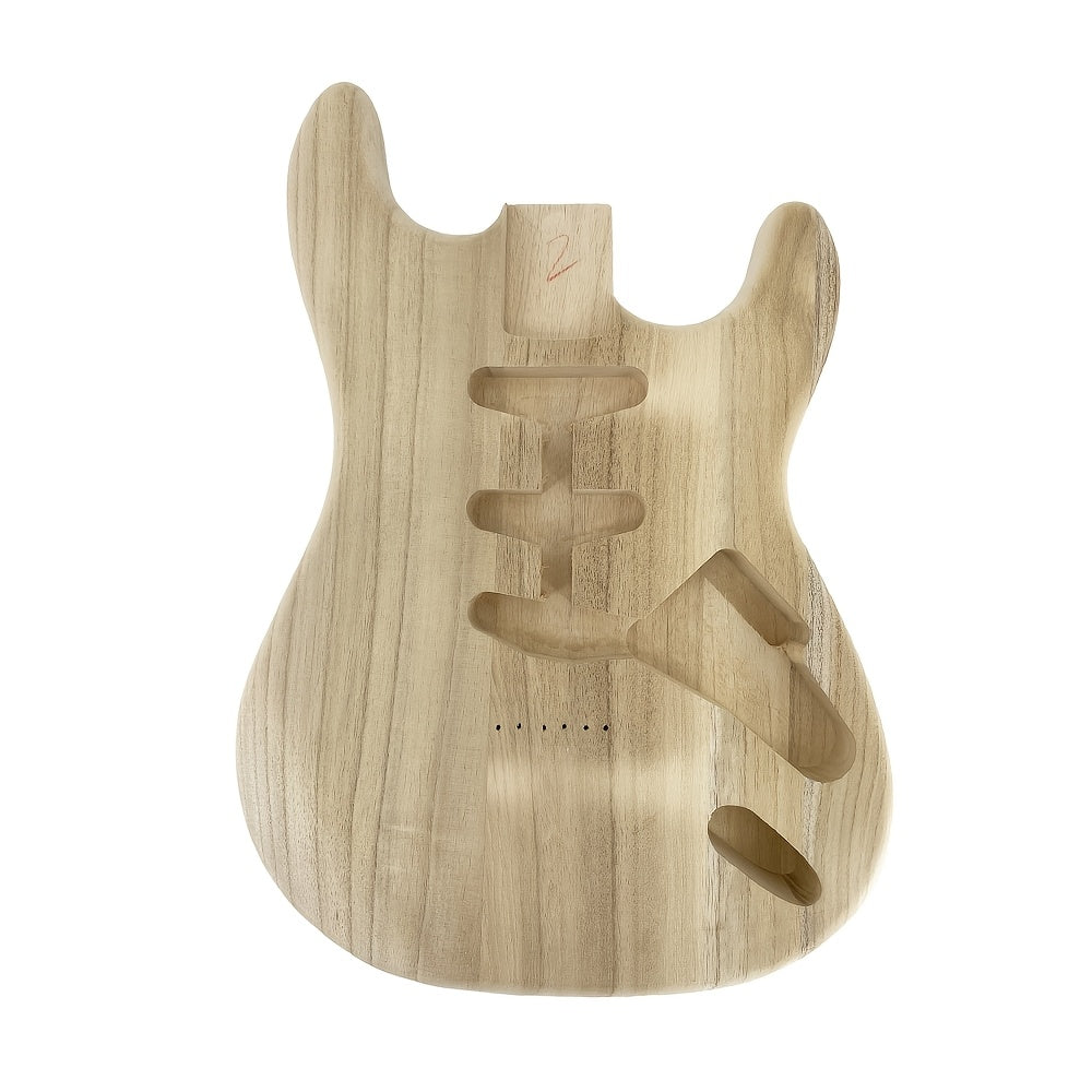 Unfertiger DIY-Gitarrenkorpus, Holz für eine Hardtail-Brücke und Alltag – Detailansicht 3