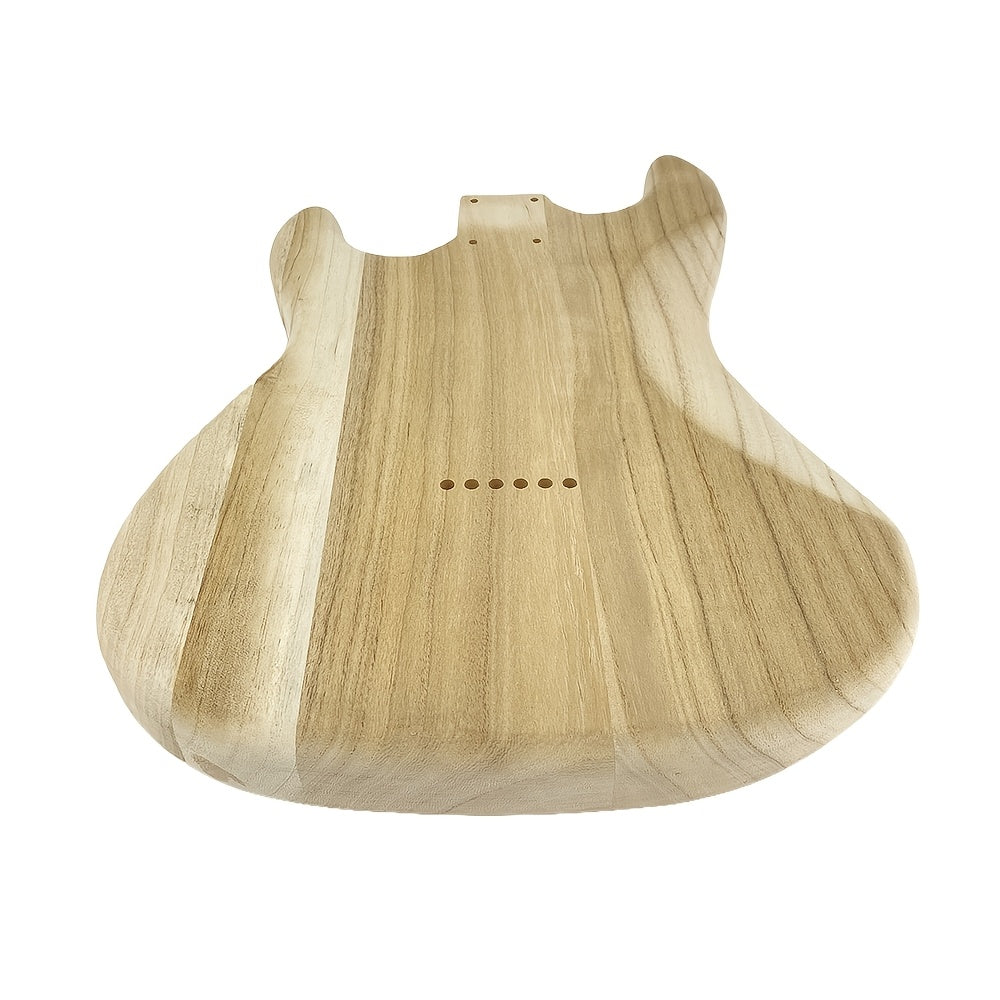 Unfertiger DIY-Gitarrenkorpus, Holz für eine Hardtail-Brücke und Alltag – Detailansicht 8