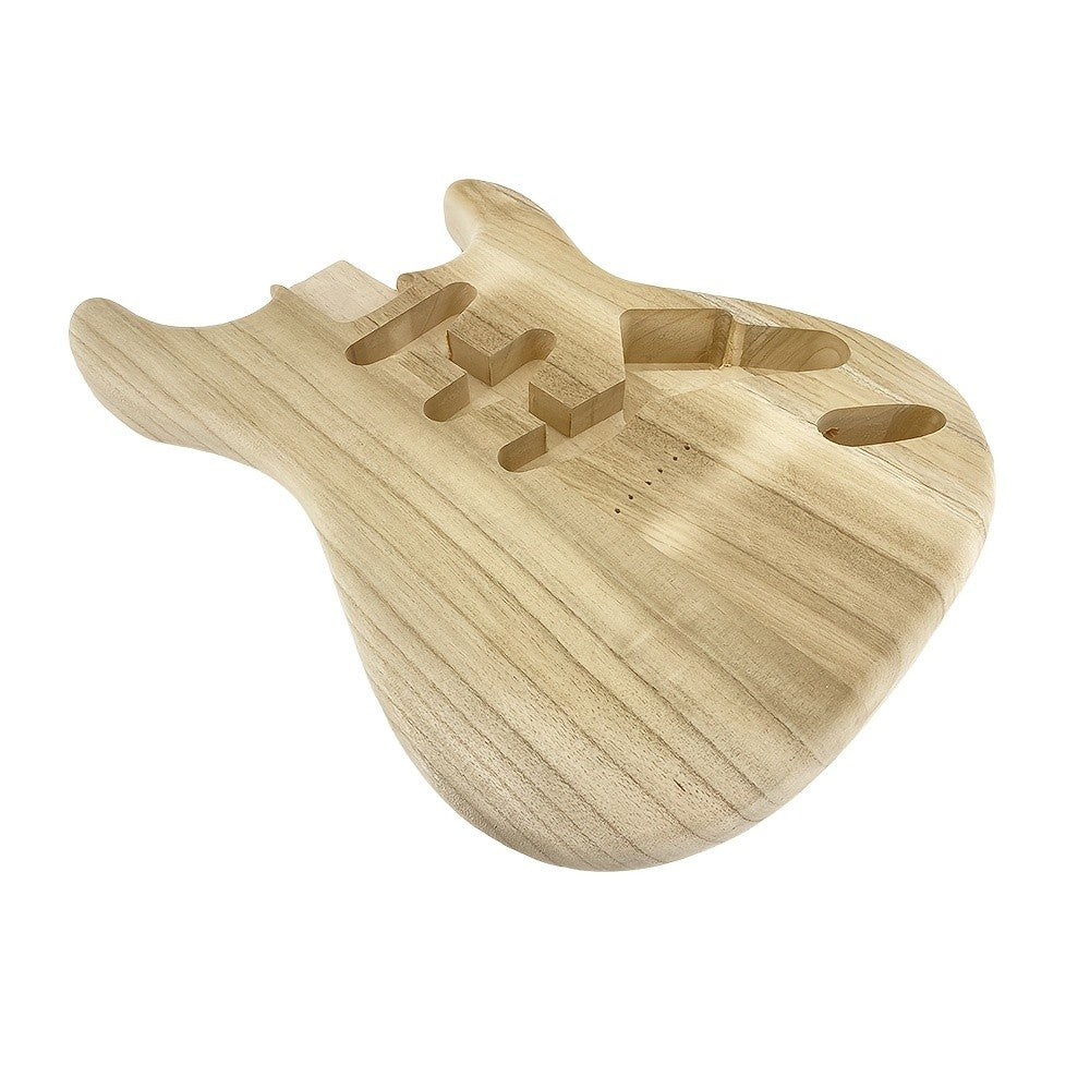 Unfertiger DIY-Gitarrenkorpus, Holz für eine Hardtail-Brücke und Alltag – Detailansicht 10