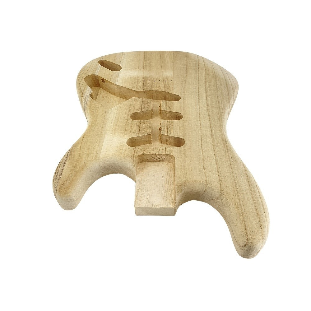 Unfertiger DIY-Gitarrenkorpus, Holz für eine Hardtail-Brücke und Alltag – Detailansicht 12