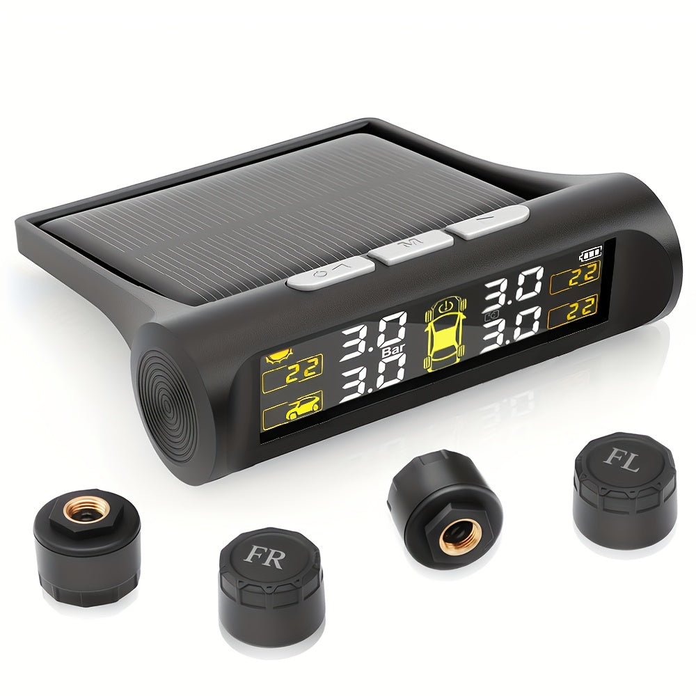 Universal Auto TPMS Reifendruckkontrollsystem, Schwarz für Fahrzeug und unterwegs – Detailansicht 6