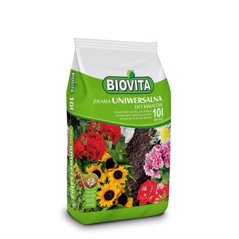 Universal Erdreich, vielfarbig für grüne Pflanzen Biovita und Garten – Detailansicht 2