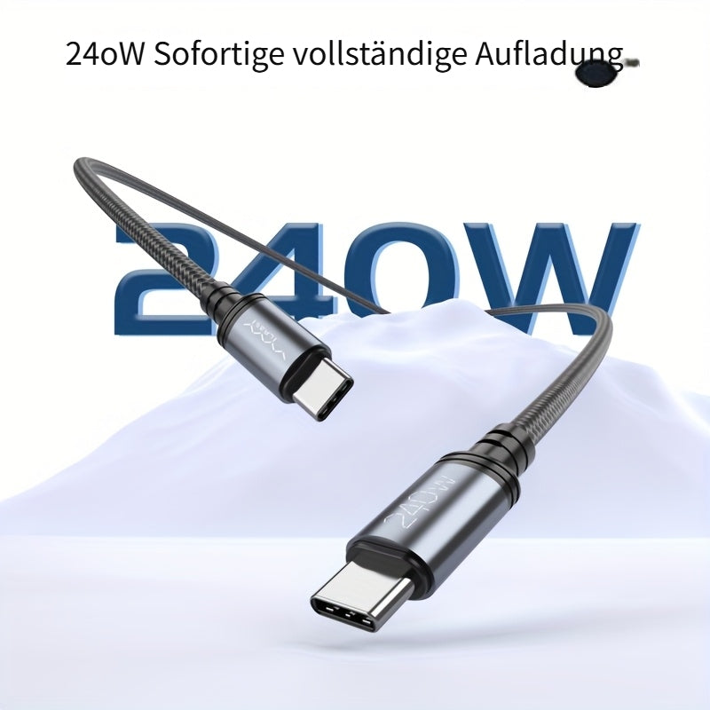 USB-C-Schnellladekabel, 201,17 cm für iPhone 17 16 15 und for Samsung – Detailansicht 3