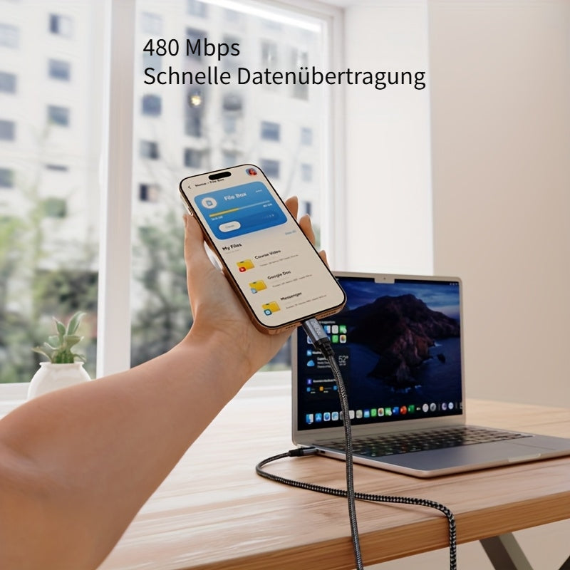 USB-C-Schnellladekabel, 201,17 cm für iPhone 17 16 15 und for Samsung – Detailansicht 12