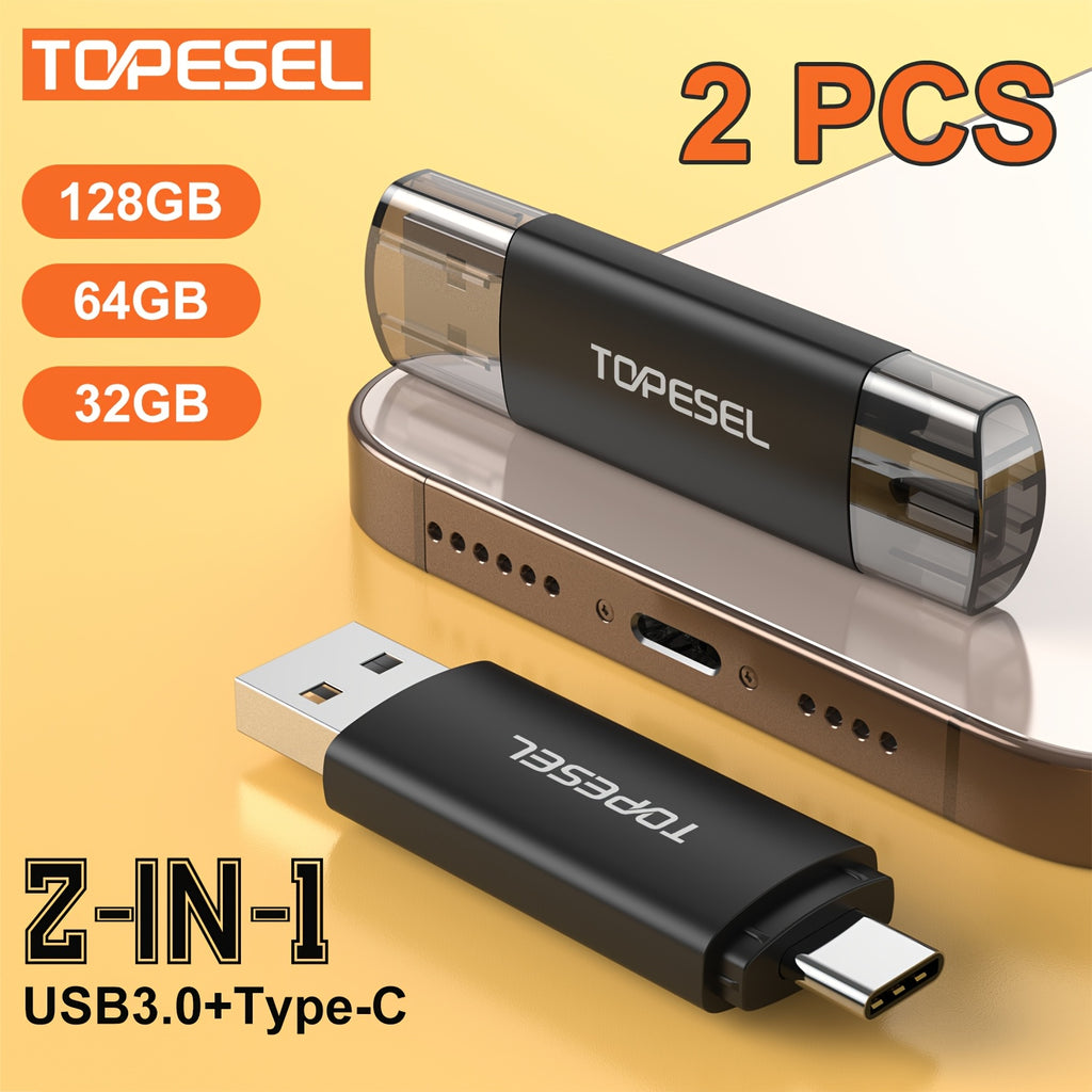 USB-C-Speicherstick, 2 Stück für Smartphone und Alltag – Hauptansicht