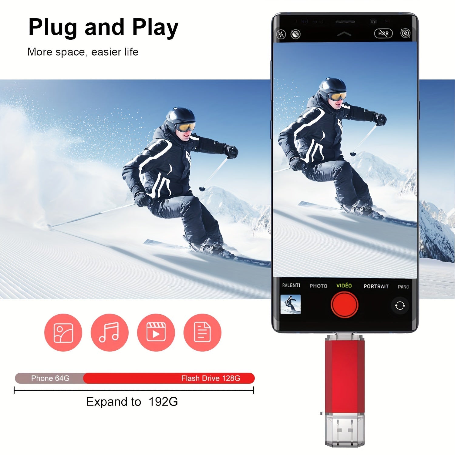 USB-C-Speicherstick, Metall für USB-C-Smartphones und Alltag – Detailansicht 8