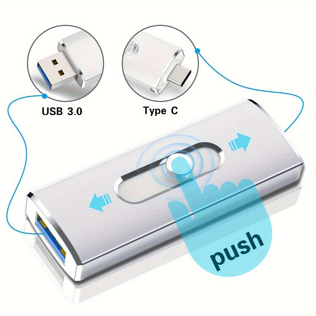 USB-C-Speicherstick, Silbrig für Alltag und Zuhause – Detailansicht 4