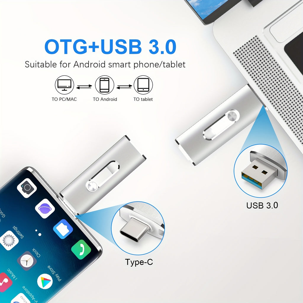 USB-C-Speicherstick, Silbrig für Alltag und Zuhause – Detailansicht 6