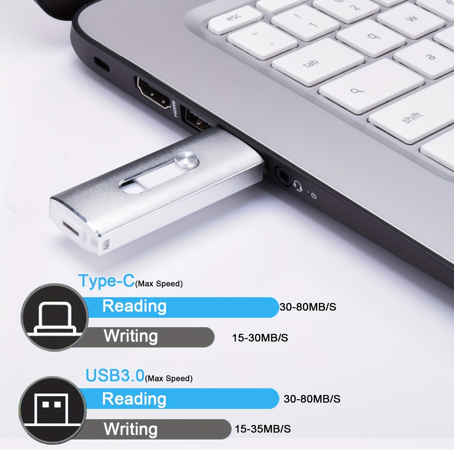 USB-C-Speicherstick, Silbrig für Alltag und Zuhause – Detailansicht 8