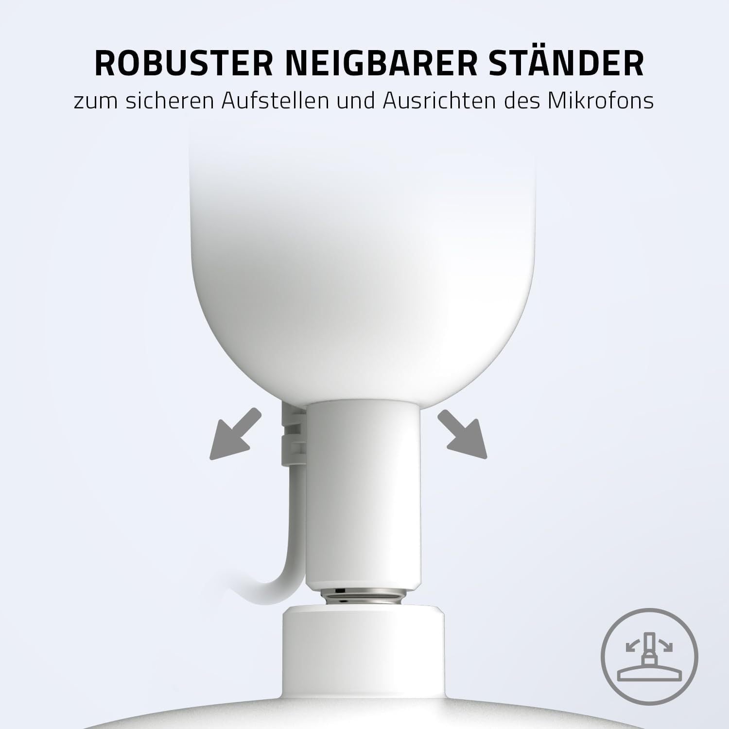 USB-Mikrofon, Schwarz für unterwegs und Zuhause – Detailansicht 4