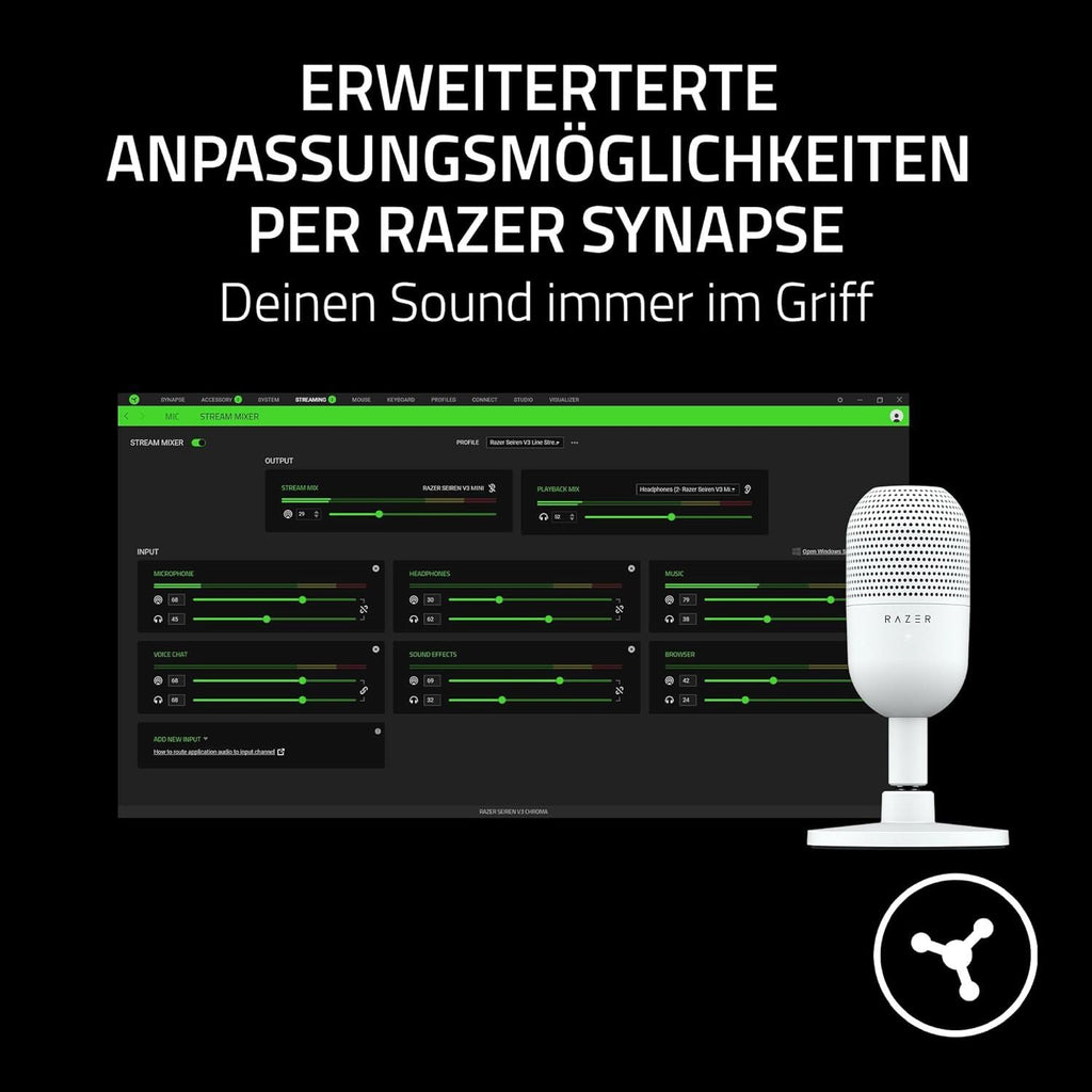 USB-Mikrofon, Weiß für Zuhause und unterwegs – Detailansicht 4