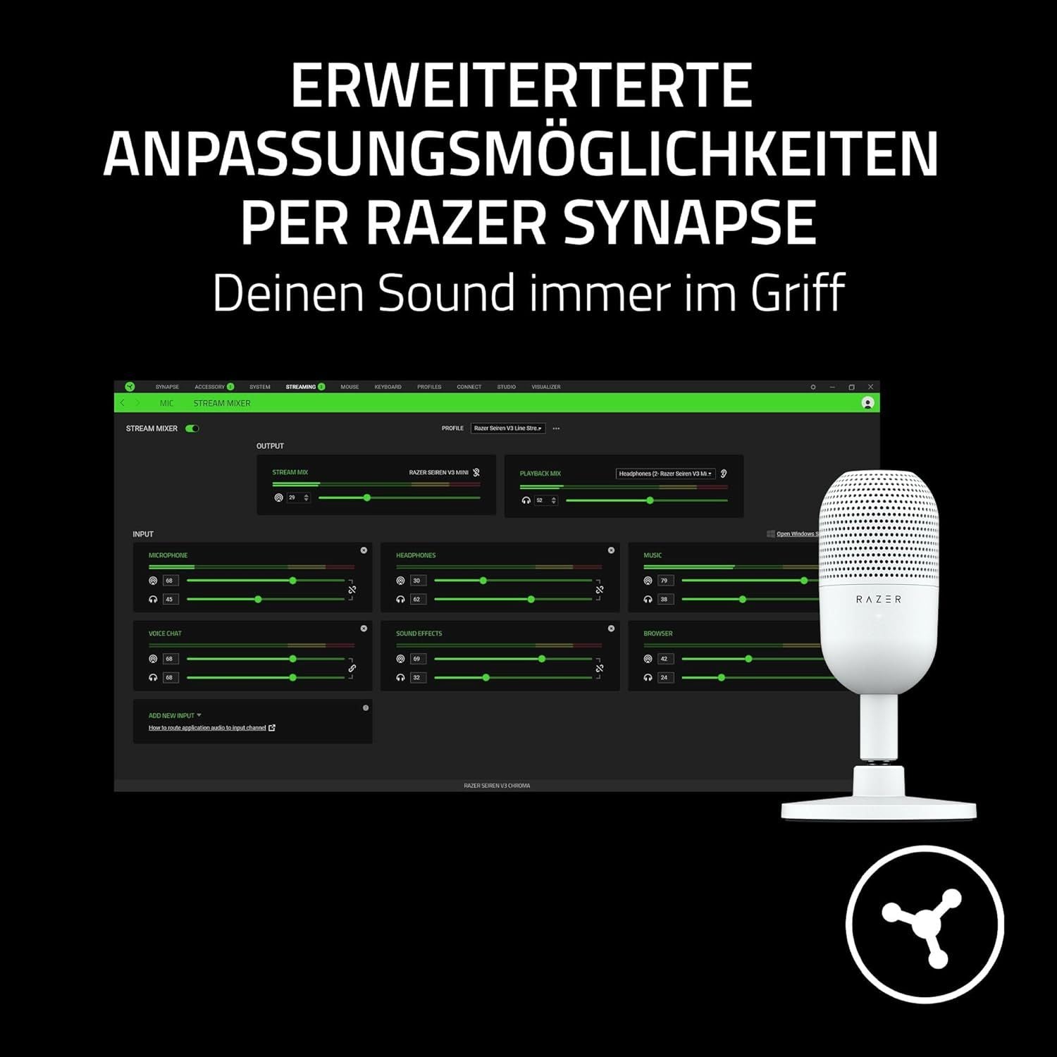 USB-Mikrofon, Weiß für Zuhause und unterwegs – Detailansicht 4