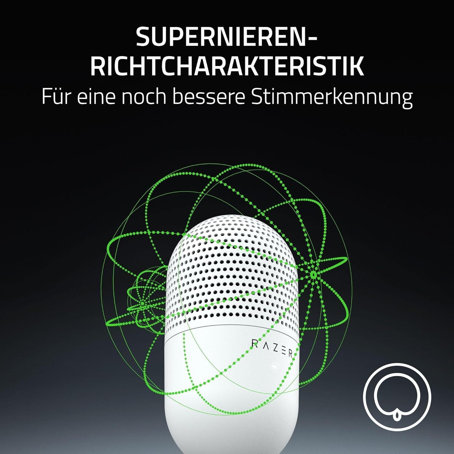 USB-Mikrofon, Weiß für Zuhause und unterwegs – Detailansicht 6