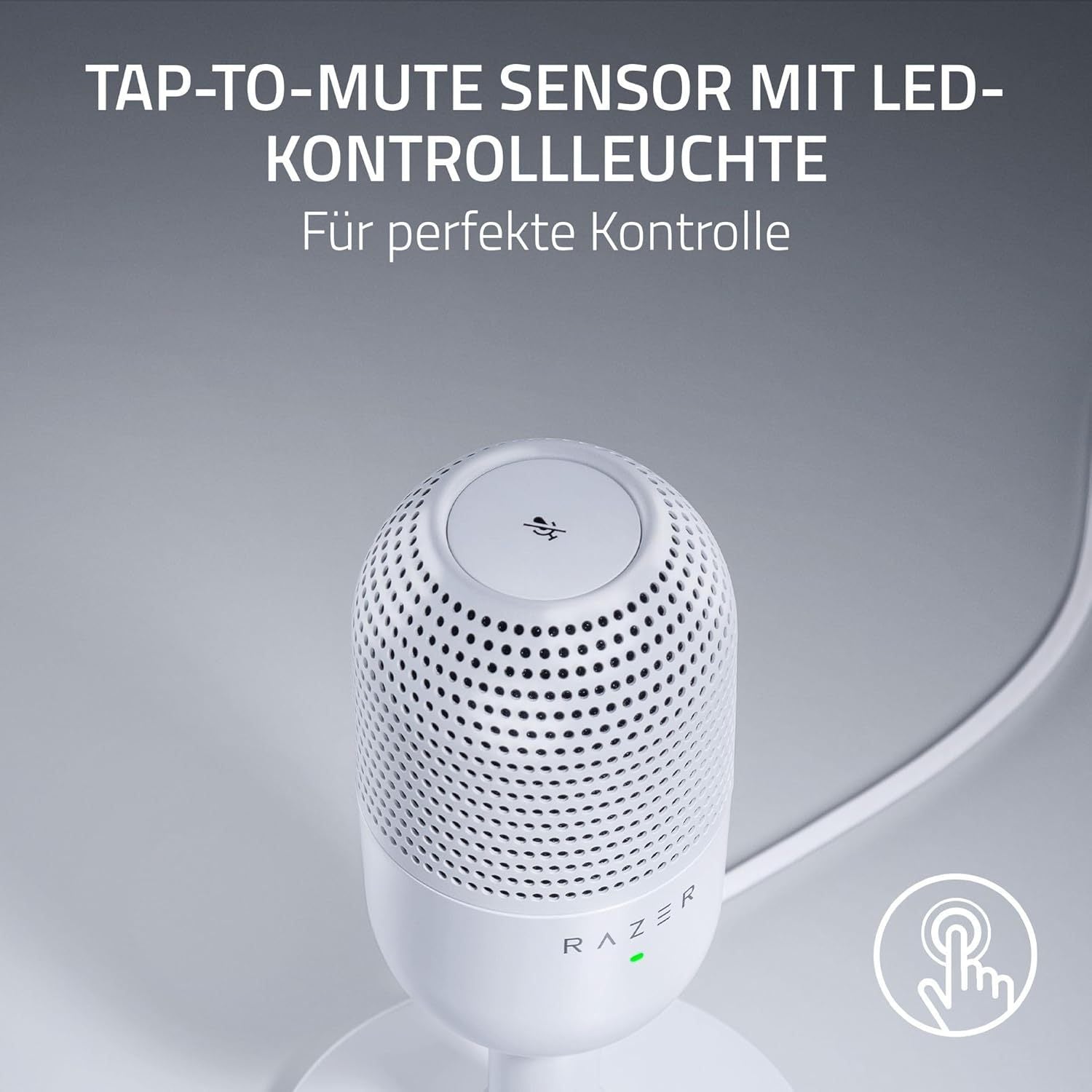 USB-Mikrofon, Weiß für Zuhause und unterwegs – Detailansicht 13