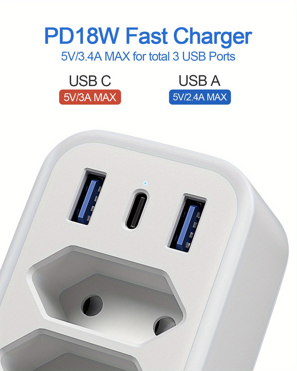 USB-Steckdose, 2 Weiße Packungen für Camping – Detailansicht 20