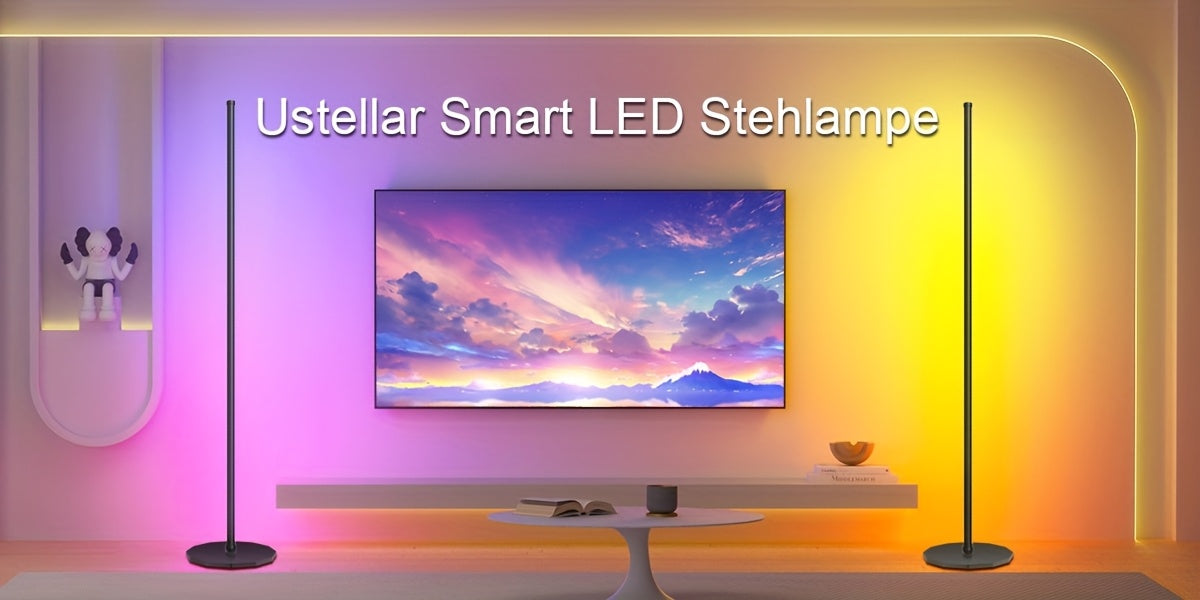 Ustellar Eck-Stehlampe, LED-Beleuchtung für Schlafzimmer und Bett – Detailansicht 10