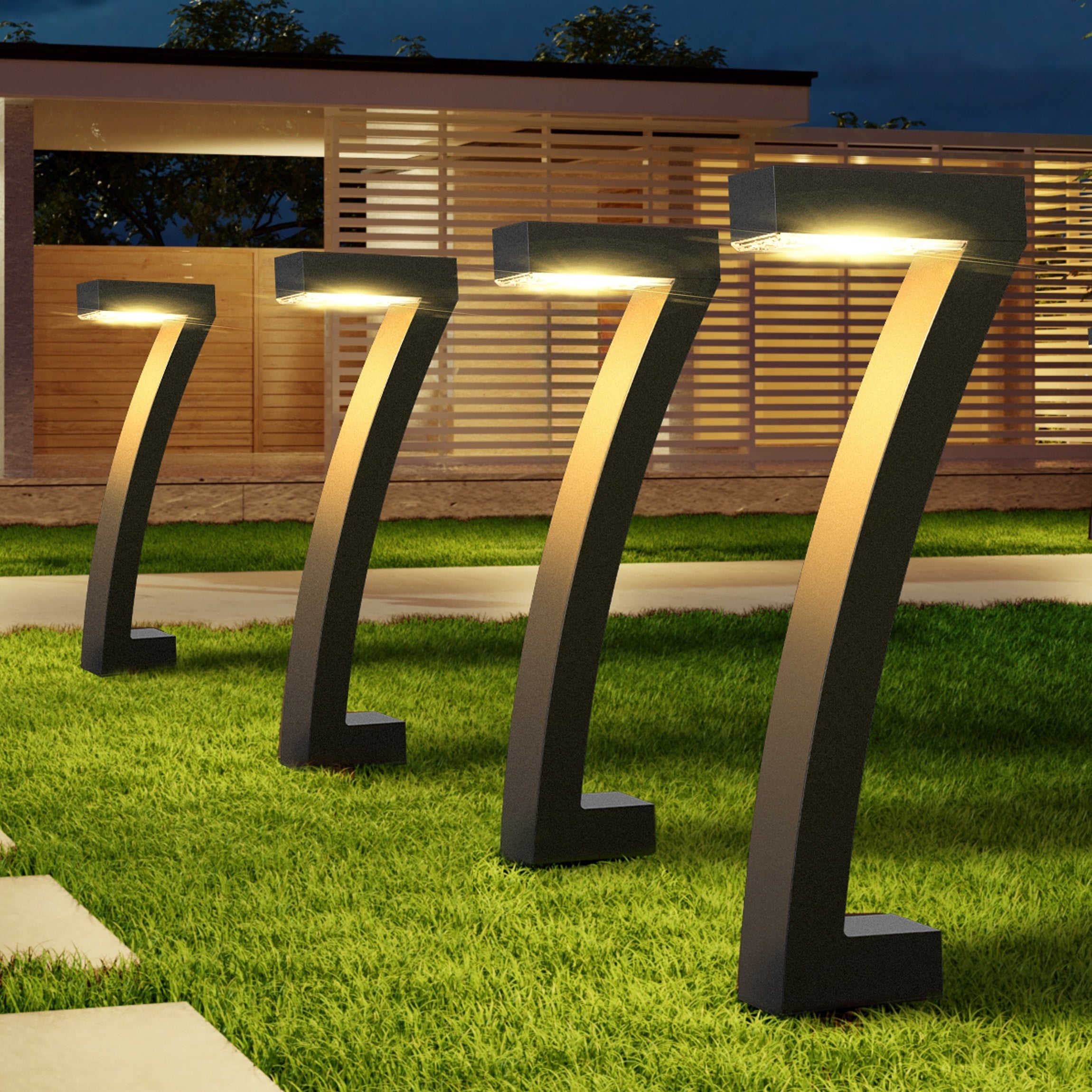 Verbesserte Solarleuchten, 4er-Pack für Garten und Terrasse – Hauptansicht