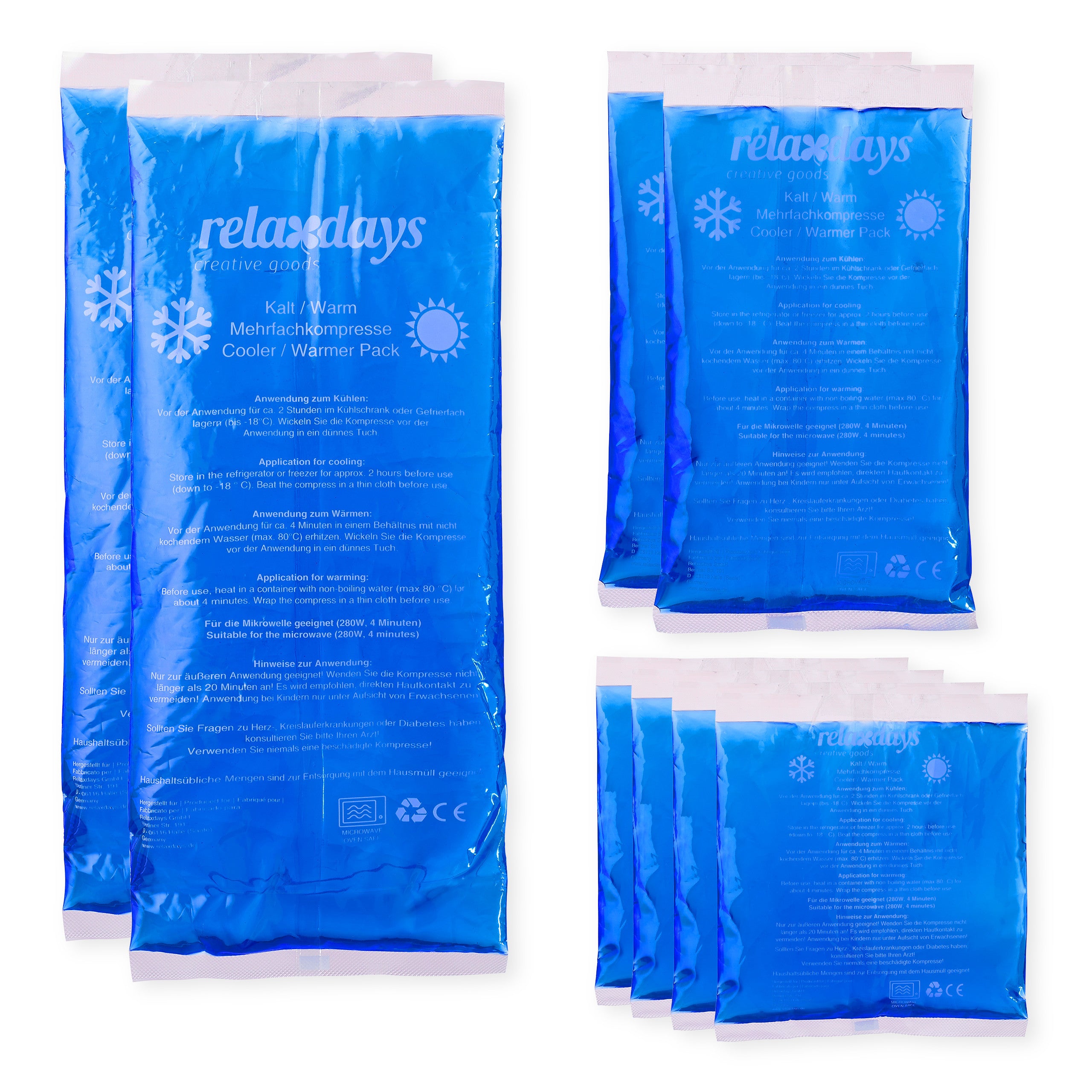 Verdunstungskühler, 8x Kühlpads in Blau für Zuhause und Alltag – Hauptansicht