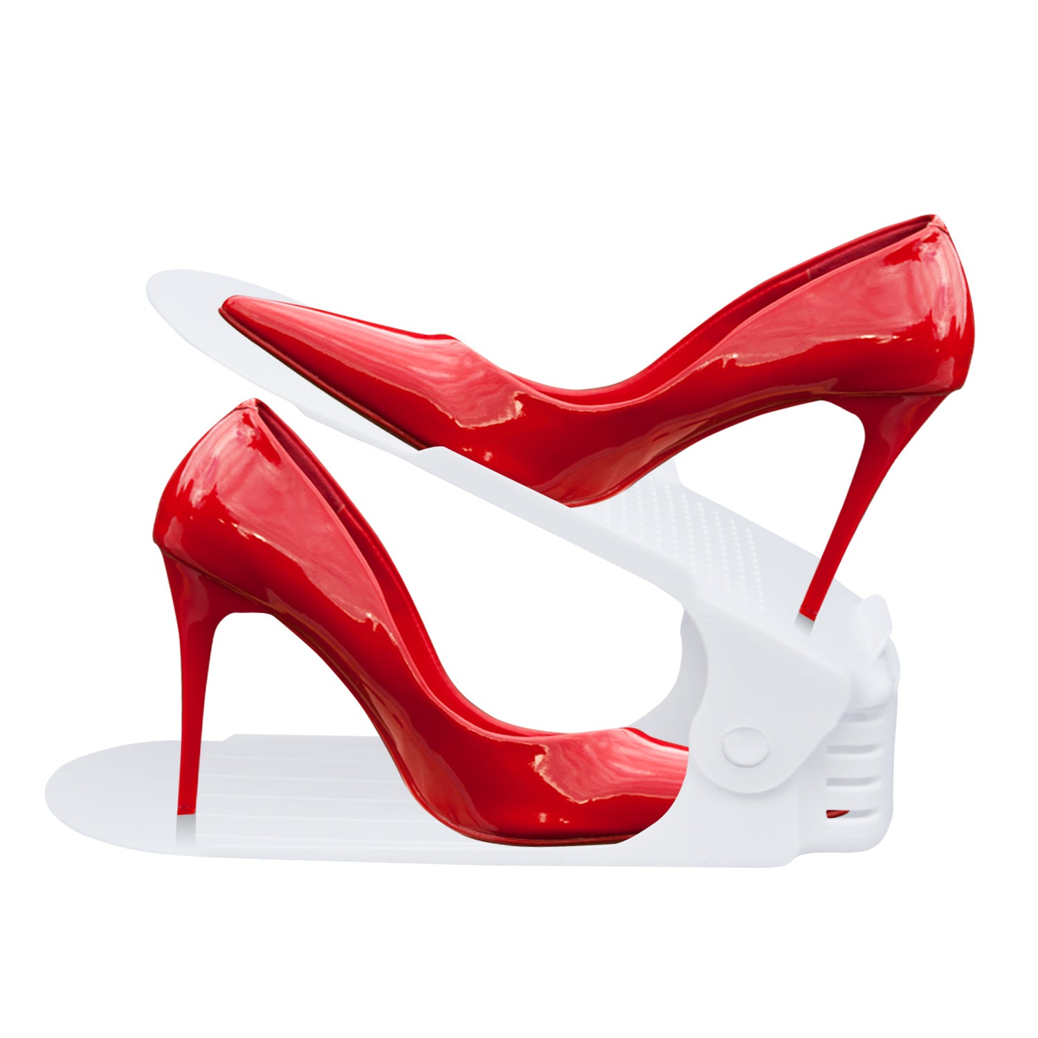 verstellbare Schuhregale aus Kunststoff, 10 Stück für Alltag und Zuhause – Detailansicht 3