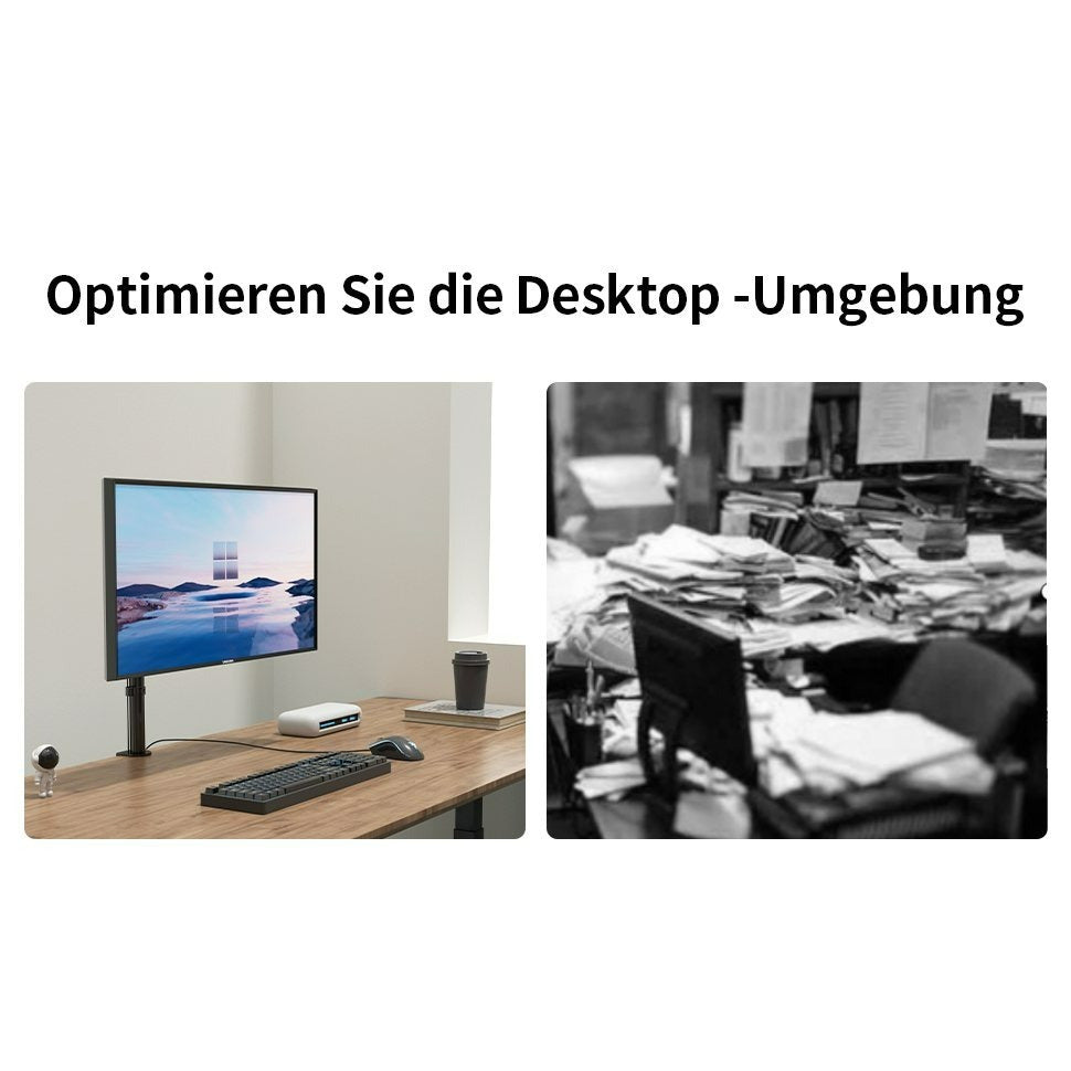 Verstellbarer Monitorarm, 8kg für 13, 34 Zoll Bildschirme und Alltag – Detailansicht 10