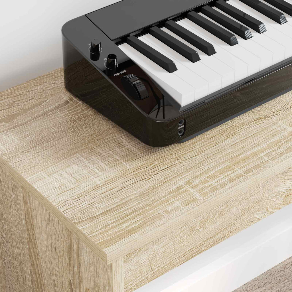 vidaXL Klavierständer Holzständer Musikständer, Betongrau für Alltag und Zuhause – Detailansicht 15