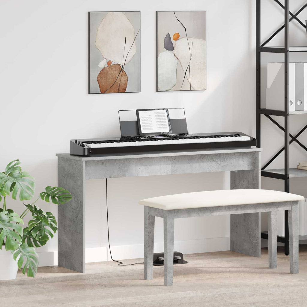vidaXL Klavierständer Holzständer Musikständer, Betongrau für Alltag und Zuhause – Detailansicht 51