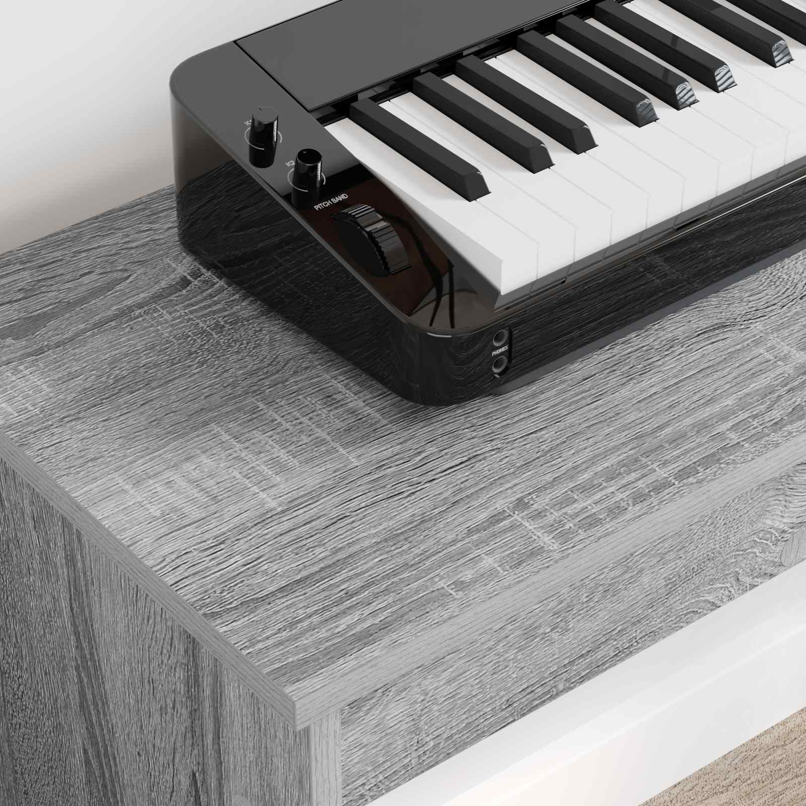 vidaXL Klavierständer Holzständer Musikständer, Betongrau für Alltag und Zuhause – Detailansicht 66